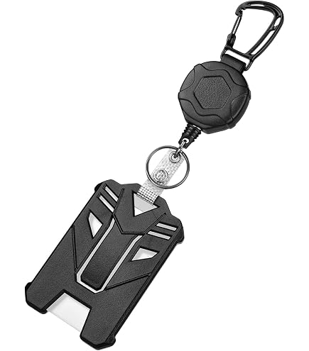 10/20 Pezzi Porta Badge Retrattile Con Moschettone E Anello Portachiavi Porta Badge Retrattile Per * Identificativa * Portachiavi