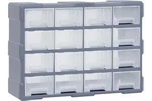 Homgoday Organizer multi-cassetti, 16 cassetti, per articoli in ferro e bricolage, 52 x 16 x 37 cm