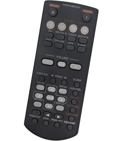 ALLIMITY Telecomando Sostitutivo Per Yamaha Audio System - Modelli RAV435 WW51070 HTR-2064 YHT-196 HTR2064 YHT196 - 2