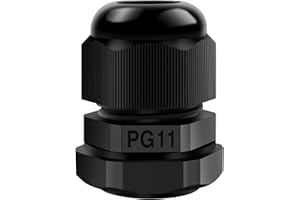Hanibos 20 Stück Kabelverschraubung PG11 Einstellbar 5-10 MM Kabelverschraubungen Gelenke PG Verschraubung IP68 wasserdichte Kabeldurchführung Schwarz für Outdoor Garten Stromverteilerkasten