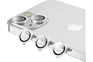 Phoneaura [[6 Stück Für Apple iPhone 13 und iPhone 13 Mini Kameraschutz Glas Kameraglas Linsenschutz Objektivglas Aluminium Linse mit Schutzfolie