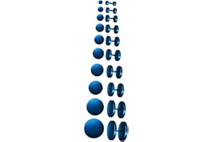 INFINIONLY Men's Women's Stainless Steel Round Barbell Earrings Studs 10 Pairs Earrings Set in Different Sizes for Girls Boys Fashion Novelty Statement Pierced Earrings Creative Jewellery