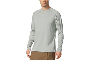 BALEAF T-Shirt Anti-UV Homme Rashguard Manche Longue et Court Tee Shirt Protection Solaire Léger Séchage Rapide pour Baignade Surf Pêche Natation Plongée Plage