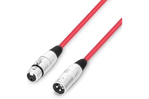 Adam Hall Cables 3 STAR MMF 0050 RED - Cavo microfono XLR femmina su XLR maschio, 0,5 m, rosso