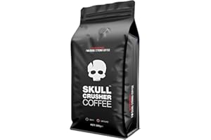 Skull Crusher Coffee - World's Strongest High Caffeine Coffee - Premium Full-Bodied, Dark Roast, Rainforest Alliance Certified Coffee - 500g (500g, Whole Bean)