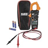 Klein Tools CL120 Dijital Kelep&ccedil;e &Ouml;l&ccedil;er, Otomatik Aralık 400 Amper AC/DC ve Temassız Voltaj &Ouml;l&ccedil;er, Turuncu