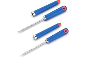 2 Pack Stainless Steel Ice Pick,Ybenlld 10inch Pick Tool for Breaking Ice,Non-Slip plastic Handle, Ice Dispenser for Bartending, Ice Hockey Shaving,Bar, Banquet