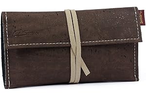 SIMARU Torba na tytoń z wytrzymałego korka/skóry korkowej, torba obrotowa z przegródkami na zapalniczkę, filtry i dokumenty, torba na tytoń dla mężczyzn