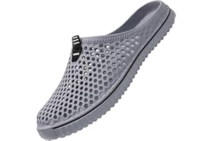 SAGUARO Clogs Atmungsaktiv Mesh Hausschuhe Sommer Hohl Latschen Gartenschuhe Freizeit Badeschuhe Strand Aqua Slippers Flach Sohle Pantoffeln Damen Herren