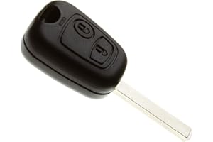 Jongo - Coque de Clé avec Lame Compatible avec Citroën C1, C2, C3, C4 et C5 | Boitier Clef Plip Voiture Télécommande 2 Boutons