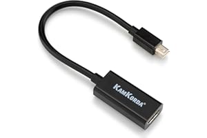 KamKorda Mini Displayport to HDMI Adapter | Male/Female Connection Gold-Plated | Compatible with MacBook Air/Pro Microsoft Surface Pro/Dock