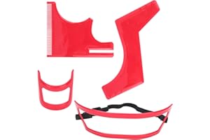 RENGU Beard Shaping Tool, Facial Hair Shape Line Up for Trimming Hairline Perfect Barber Trimmer Line Goatee Lineup for Styling Black Mustache Gift