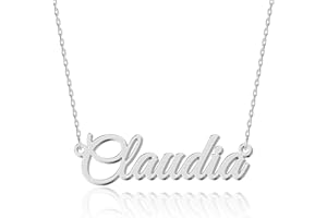 UMAGICBOX Collar Personalizado con Nombre | Elige entre 14 Estilos de Fuente | Colgante Personalizable de Acero Inoxidable Bañado en Oro de 18K y Plata de Ley | Regalo para Ella