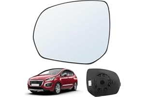 RASHION Verre de Rétroviseur Gauche Compatible avec Peugeot 3008 09-16/5008 09-17 / Citroen C3 Picasso 08-16 / C4 Picasso 09-13 Glace De Rétroviseur Chauffant