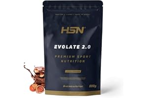 HSN Aislado de Proteína de Suero CFM Evolate 2.0 | Chocolate Avellanas 500g | Whey Protein Isolate 90% + Enzimas DigeZyme® | No Incluye Dosificador | No-GMO, Vegetariano, Sin Gluten ni Soja