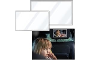 DAFUHAO 2 Pezzi Specchietto Retrovisore per Auto Specchio per Uso Cosmetico con Aletta Parasole Autoadesiva Accessorio Decorativo Sicuro e Durevole Specchio auto Specchietto per il Trucco per Auto