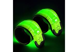 ORFION Bracciale LED di Ricarica USB, 2 PezziBracciale LED Running per Adulti E Bambini Bande Catarifrangente di Alta Visibilit per Corsa per Running Bici Corsa Notturna E Altre attività All'aperto