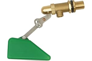 YUECHENG Schwimmerventil 1,27 cm Messingventil mit Kunststoff-Schwimmer Schwimmer-Kugelhahn mit verstellbarem Arm automatisches Befüllen mit Schwimmer-Kugelhahn für WC-Spülkasten Vieh-Wassertank