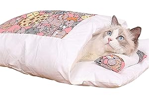Clgorm Orthopädischer Katzenschlafsack, Katzenschlafsack Warm, Katzen Schlafsack, Gemütliche Beruhigende Katzendecke, Sicherheitsgefühl-Tierbett (C, M (Within 3-10 pounds))