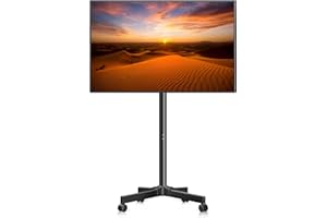 XINLEI Soporte TV Ruedas para Television de 13 a 55 Pulgadas, Soporte TV Pie Móvil con Inclinación de +30°/-10°, Ajustable en Altura, MAX VESA 200x200mm - ML1350(XL)