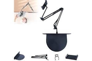 Koufeil Versteckter Telefon Tablet Halter Am Bett Ausziehbar, Einsteckbarer Schlitz Und Clip on Handy Tablet Halter, 360° Drehbarer Schwanenhals Telefonhalter Für Bett Sofa (Tablet Specific Models)