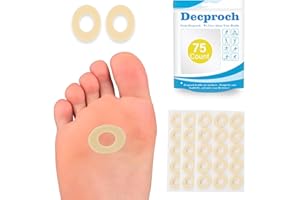 DECPROCH Corn Patches, Corn Rings, Foam Callus Pads Reduce Pressure Caused by Corn Irritation (Pack of 75)