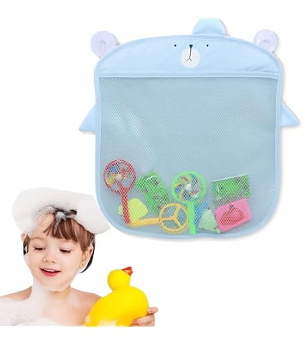 Bieiyhe Filet Rangement Jouets Bain Panda - Organisateur Avec 2 Crochets - 35x60cm