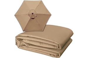 XIAODOU Reemplace El Nuevo Cubierta para Sombrilla De Toldo De Repuesto De Paraguas De Patio, 4 Especificaciones (2.7M/6 Varillas, 3M/6 Varillas, 2.7M/8 Varillas, 3M/8 Varillas), Tela De Recambio De Paraguas
