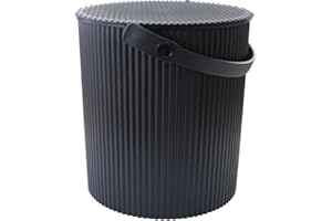 Hachiman Omnioutil secchio LL, a norma alimentare (testato), senza tossine e plastificanti, resistente al gelo fino a -20 °C e al calore fino a 120 °C, portata fino a 150 kg, nero