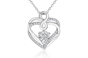 VNOX Kette Damen Silber Herz Anhänger Kette Mädchen Kette mit Herzanhänger Halskette Damen Schmuck Geschenke für Frauen Geburtstags Weihnachten Valentinstag Muttertag