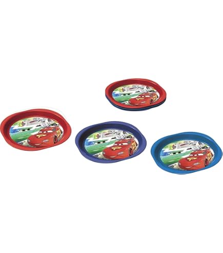 Set 3 Pezzi Lulabi Cars Neon - Piatto Piano, Piatto Fondo E Bicchiere, Polipropilene, BPA Free - Foto 7