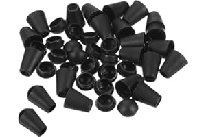 PATIKIL Campana Extremo Tapón, 20 Paquete Cordón Cuerda Bloqueo para Cordón Bolsa, Negro