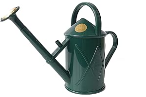 Indoor Plastic Watering Can | The HAWS The Bartley Burbler - Two Pint | Pot Waterer | Fine Spray Rose - Green