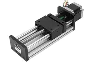 Elprico Führungsschiene, Doppelwellen-Kugelumlaufspindel aus Aluminiumlegierung Lineare Führungsschiene mit 57 Motor für die Automatisierungsindustrie(Effektiver Hub 200mm 1204 Schraubenstange)