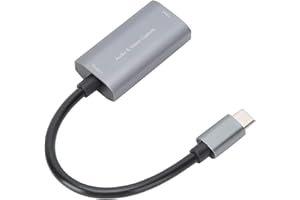ASHATA Carte de Capture Audio vidéo, Carte d'acquisition vidéo HDMI 1080p, Adaptateur vidéo HDMI vers USB-C 4K de Type C, pour téléphones, pour Consoles de Jeux, pour Game Live, pour caméras, etc.