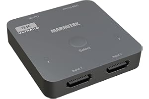 Switch 8K HDMI 4K 120 Hz - Marmitek AS28 - Przełącznik HDMI - HDR - ALLM - VRR - QFT - QMS - 2 wejścia / 1 wyjście - HDMI 2.1 - 48Gbps - Dolby Digital - Automatyczne przełączanie - Brak utraty jakości