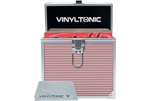 Vinyl Tonic Mallette de rangement en vinyle avec chiffon - 17,8 cm ou 30,5 cm - 3 couleurs au choix - Or rose - 17,8 cm