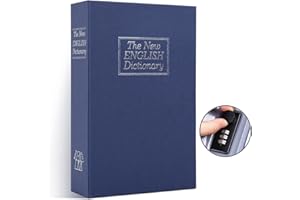 Coffre Fort Secret, Ohuhu Coffre Fort Discret pour Dictionnaire avec Verrou à Combinaison, Coffre-fort en Forme de Livre, Cachette Secrete pour Espèces, Bijoux et Clé (24,5 x 15,5 x 5,6 cm)