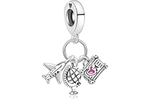 Annmors Charm Argent Sterling 925 Chat Animal Amour Chien pour Femme Breloque Bracelets Colliers Pendentifs