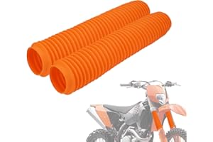 IUVWISN Universal Dirt Bike Botas de horquilla delantera Protector de cubiertas de amortiguador 155 mm-360 mm Polainas protectoras contra el polvo de goma para SX EXC CRF YZ KLX KX RM Negro