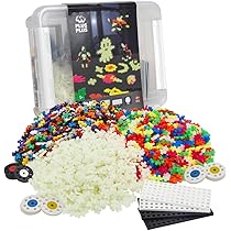 PLUS PLUS - Kit Accessori Ruote E Base Di Costruzione, Gioco Creativo Per Bambini Da 3 Anni, Con Mozzi, 2 Basi E 8 Ruote, Made In Danimarca