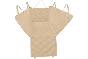 Meadowlark® Housse de siège pour chien voiture XL Beige universelle Imperméable! Protection complète banquette arrière vehicule + portières + 2 appuis-tête. Couverture pour animaux qualité supérieure!