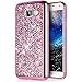 Produktbild EUWLY Schutzhülle für Samsung Galaxy J7 2017(US Model),Überzug Schutzhülle Luxus Glitter Diamant Glänzend Hülle für Samsung Galaxy J7 2017, Silikon Hülle [Glitzer Strass] Hülle Glitzer Mädchen Kristall Strass Diamant Silikon Glitzer Weiche TPU HandyHülle Bling Tasche Rückseite Cover Kratzfest TPU Telefon-Kasten Handyhülle Handycover für Samsung Galaxy J7 2017 + Blau Eingabestift Stylus Touch Pen-Diamant Rosa