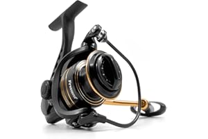 Frwanf Spinning Reel, Freshwater and Saltwater Spinning Fishing Reel, Lightweight Body, 5.0:1 Gear Ratio, 4 Stainless Steel BB Ultra Smooth, Max 17.6lbs Carbon Drag, Metal Spool &Handle