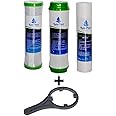 Replacement Cartridges for Water Filter/Water Purifier - PP - GAC - CTO - Pack of 3 - Rain Pure, ispring, Puri Pro Compatible