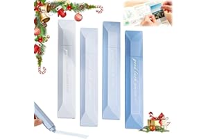 DEJIN 4 Pcs Double Sided Tape Pens,Double Sided Correction Pens,for Wrapping Paper/Crafting/Parcels,Crafting Pens,White out Correction Tape,for Home & Office Use