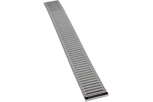 Minott Ersatzband Uhrenarmband Edelstahl Zugband silberfarben teilpoliert 31636S