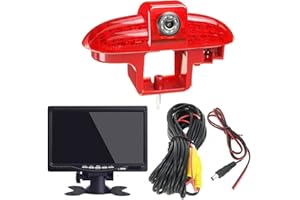 JOJONO HD Auto Retrovisore luce freno Terzo tetto Retromarcia Telecamera inversa Angolo regolabile Compatibile con Opel Vivaro/Combo/Renault Master/Trafic/FIAT Scudo/Talento/Movano/Nissan/Primastar/Citroen