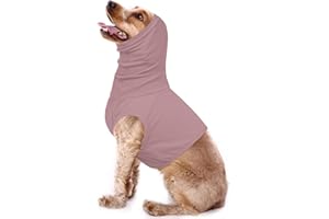 PUMYPOREITY Copri Orecchie Cani, Tutina Post Operatoria Cane Protezione Collo Cani Ferite Maglia Post Operatoria Cane Sciarpa per Cani Vestito Recupero Cani Paraorecchie Cocker(Viola, L)