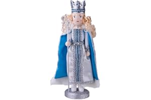 Clever Creations - Traditionelle Nussknacker-Königin - mit Zepter & Krone - Festliche Weihnachtsdeko - perfekt für Regale & Tische - Holz - 14“ (35,6 cm)